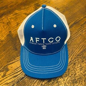 AFTCO Blue and White Fishing Hat- One Size Fits Most